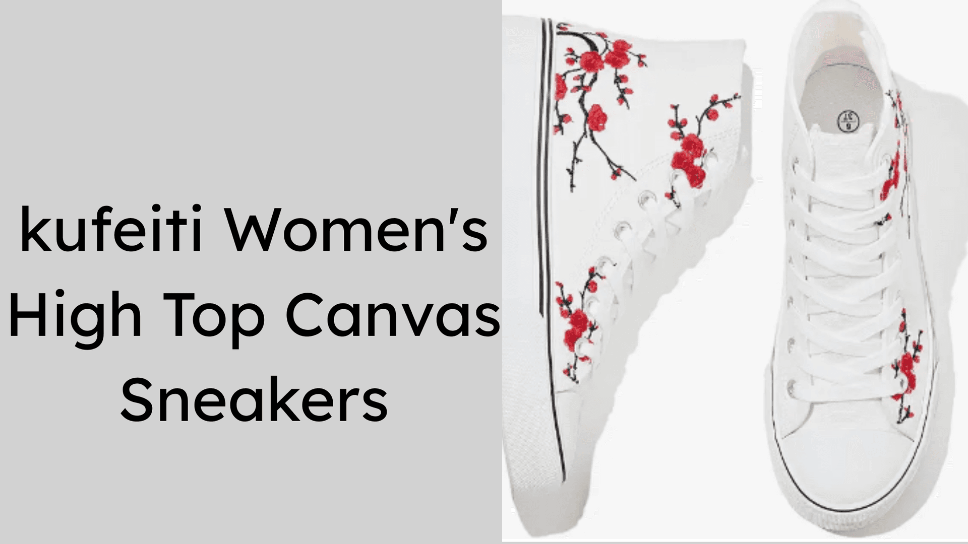 Kufeiti Women’s High Top Canvas Sneakers